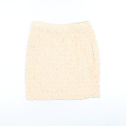 SheIn Womens Beige Polyester Straight & Pencil Skirt Size S