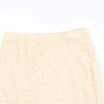 SheIn Womens Beige Polyester Straight & Pencil Skirt Size S