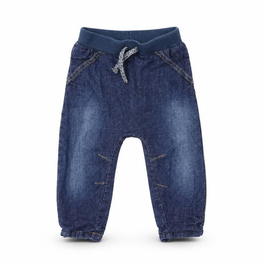 George Boys Blue Cotton Capri Jeans Size 12-18 Months Drawstring
