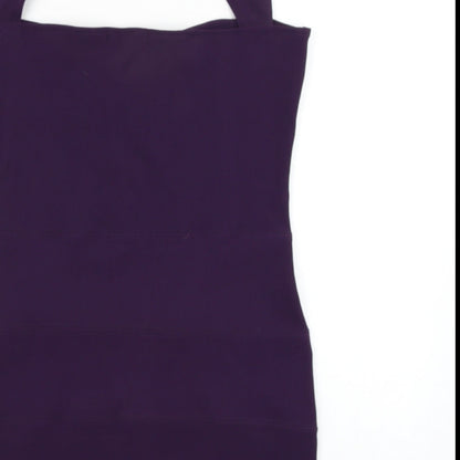Boohoo Womens Purple Polyester Bodycon Size 16 Sweetheart Pullover