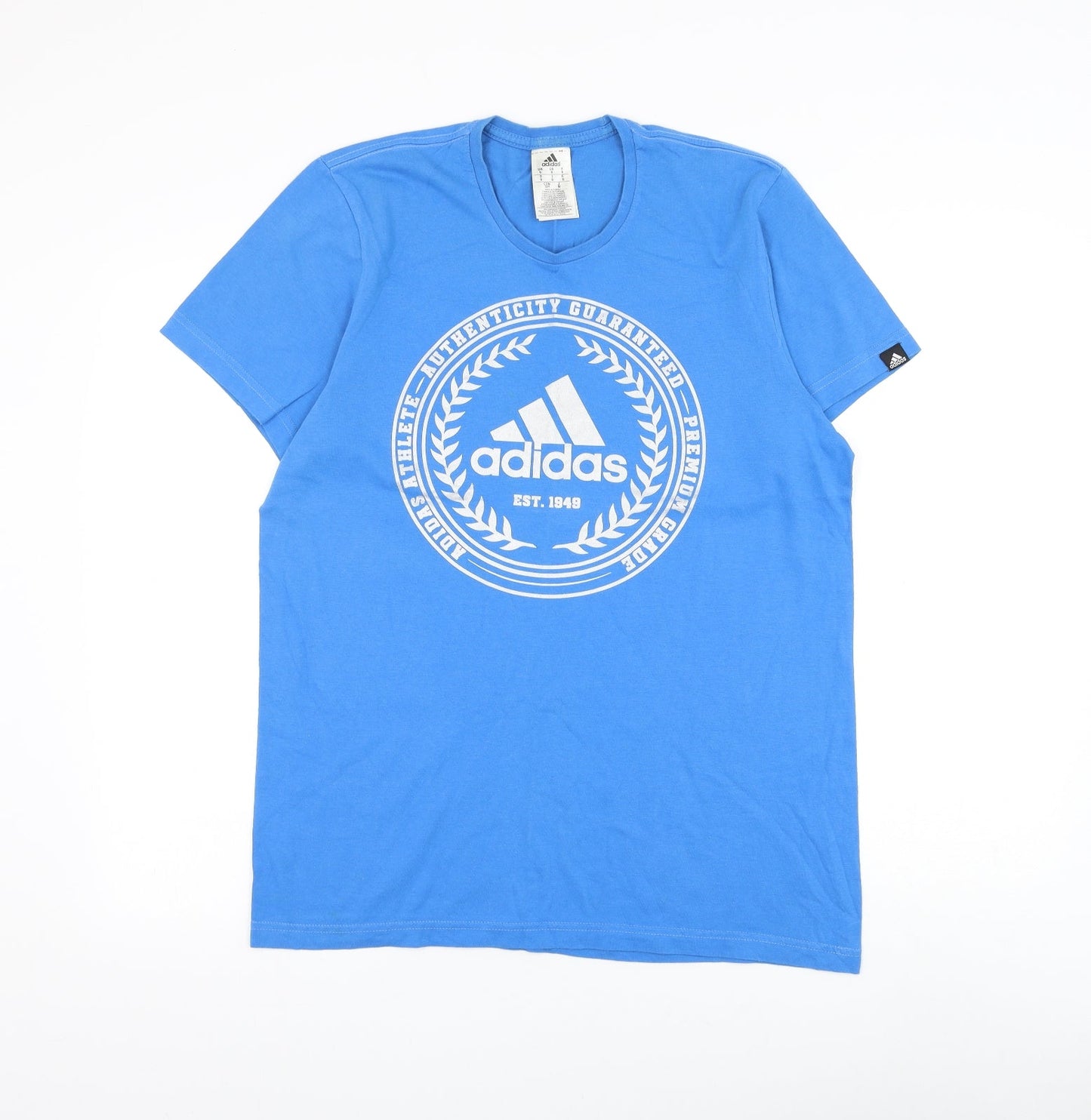 Mens UK Size S adidas Blue  T-Shirt