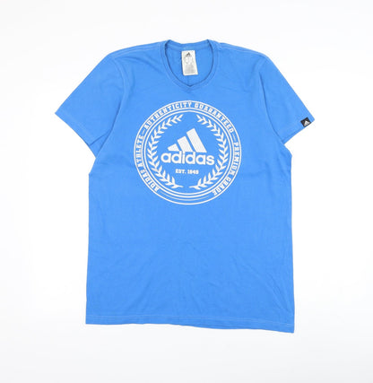 Mens UK Size S adidas Blue  T-Shirt