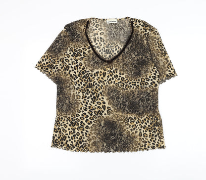 Womens UK Size 14 Gerry Weber Brown Basic Blouse