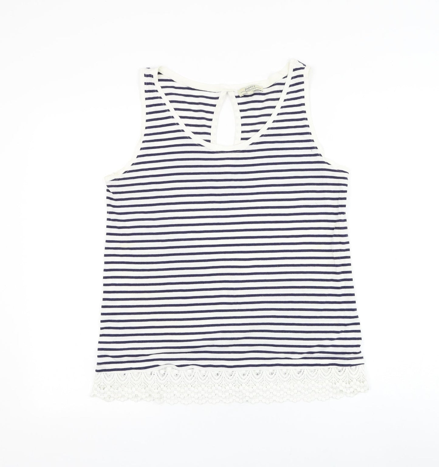 Womens UK Size 10 Papaya Black Basic Tank
