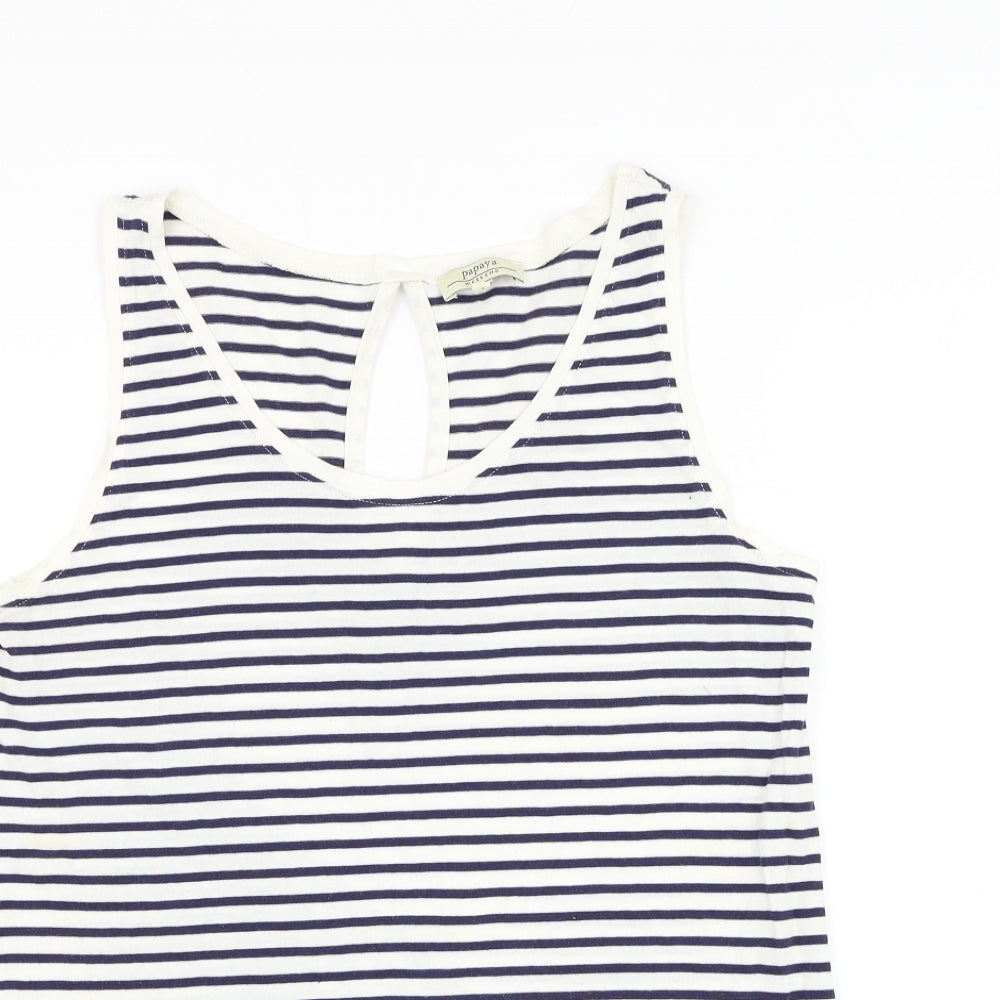 Womens UK Size 10 Papaya Black Basic Tank