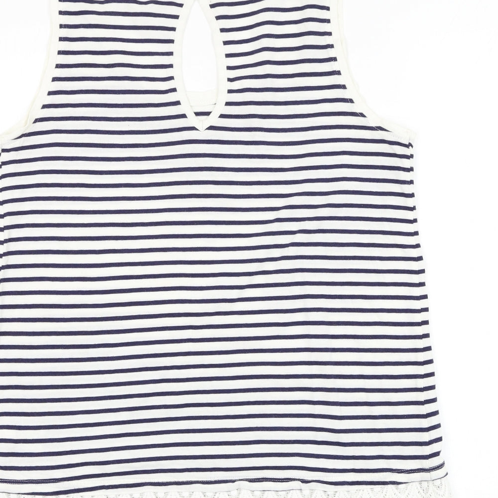 Womens UK Size 10 Papaya Black Basic Tank