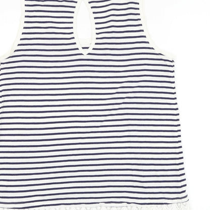 Womens UK Size 10 Papaya Black Basic Tank