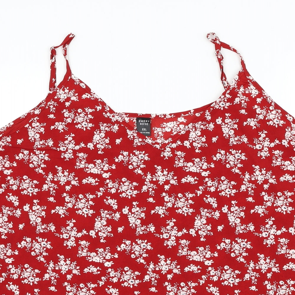Womens UK Size 2XL Emery Rose Red Camisole Tank