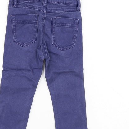 United Colors of Benetton Boys Blue Cotton Capri Jeans Size 12 Months Button