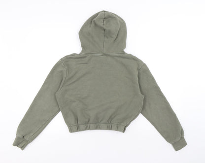 H&M Girls Green Polyester Pullover Hoodie Size 12-13 Years - NYC