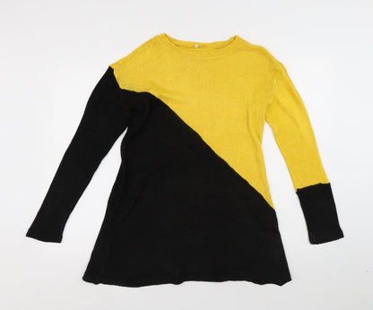 Womens UK Size S Preworn Yellow Pullover Jumper