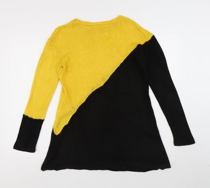 Womens UK Size S Preworn Yellow Pullover Jumper