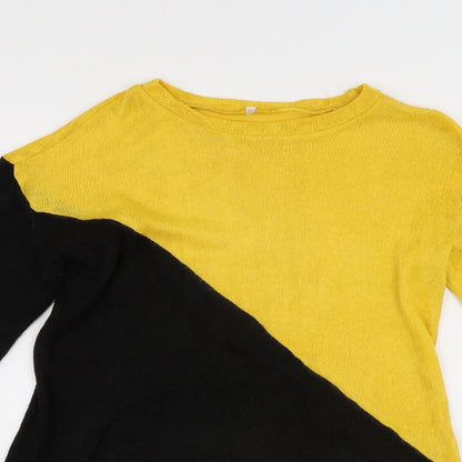 Womens UK Size S Preworn Yellow Pullover Jumper