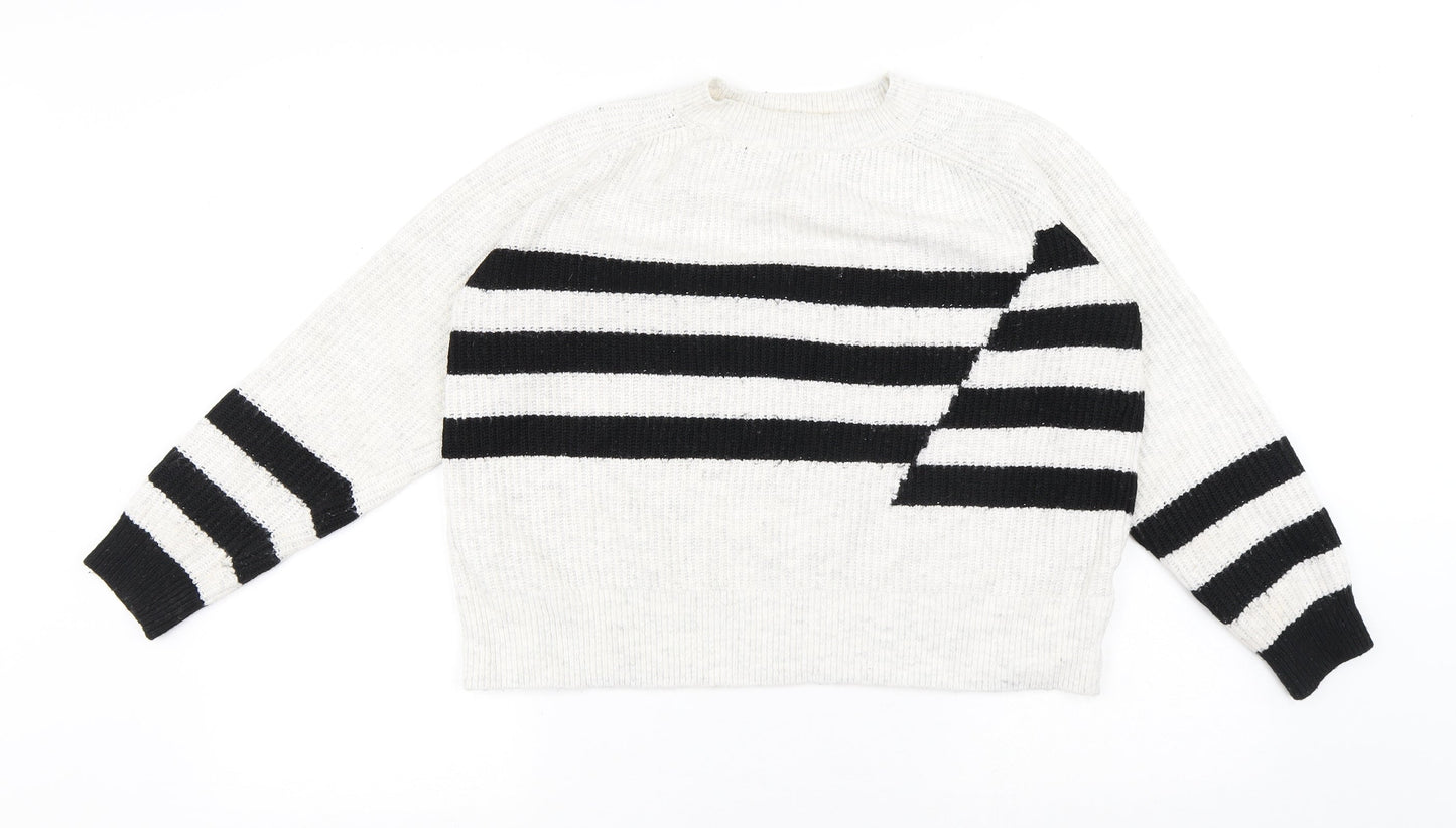 Womens UK Size M Marks and Spencer White Pullover Jumper