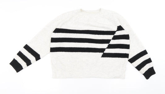Womens UK Size M Marks and Spencer White Pullover Jumper