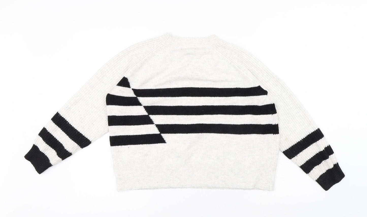 Womens UK Size M Marks and Spencer White Pullover Jumper