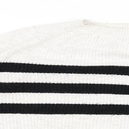 Womens UK Size M Marks and Spencer White Pullover Jumper