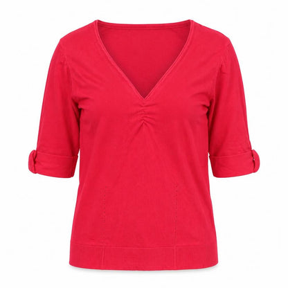 Womens UK Size M Coast Red Basic T-Shirt