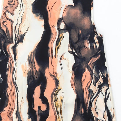 SheIn Womens Multicoloured Geometric Polyester Basic Blouse Size M V-Neck