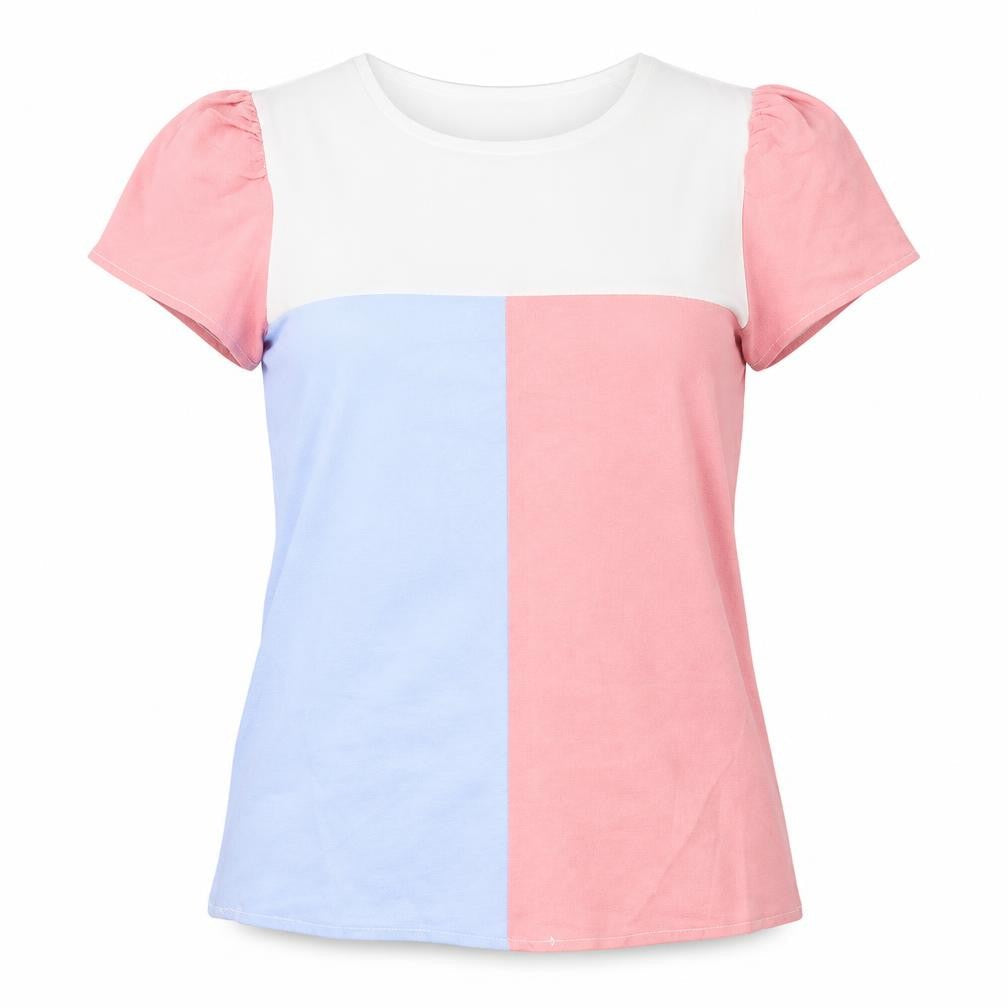 SheIn Womens Multicoloured Viscose Basic T-Shirt Size S Round Neck