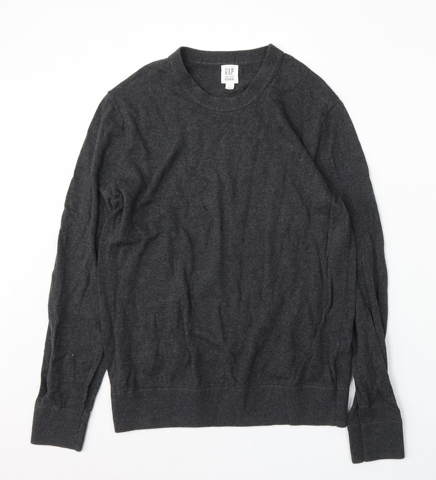 Gap Womens Grey Round Neck Acrylic Pullover Jumper Size S