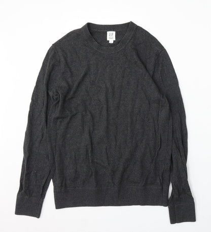 Gap Womens Grey Round Neck Acrylic Pullover Jumper Size S