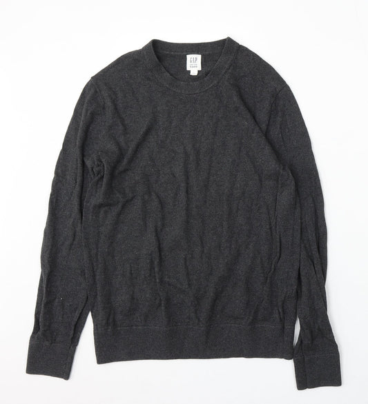 Gap Womens Grey Round Neck Acrylic Pullover Jumper Size S