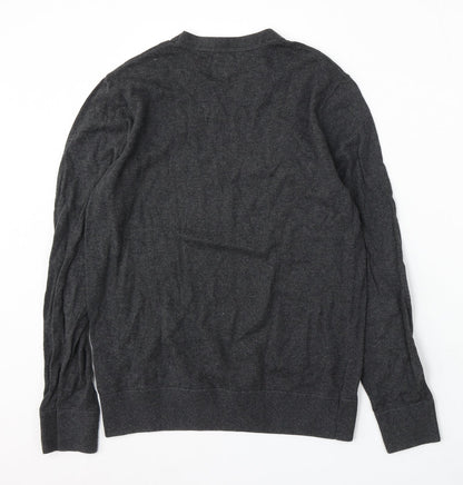 Gap Womens Grey Round Neck Acrylic Pullover Jumper Size S