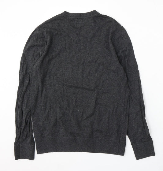 Gap Womens Grey Round Neck Acrylic Pullover Jumper Size S