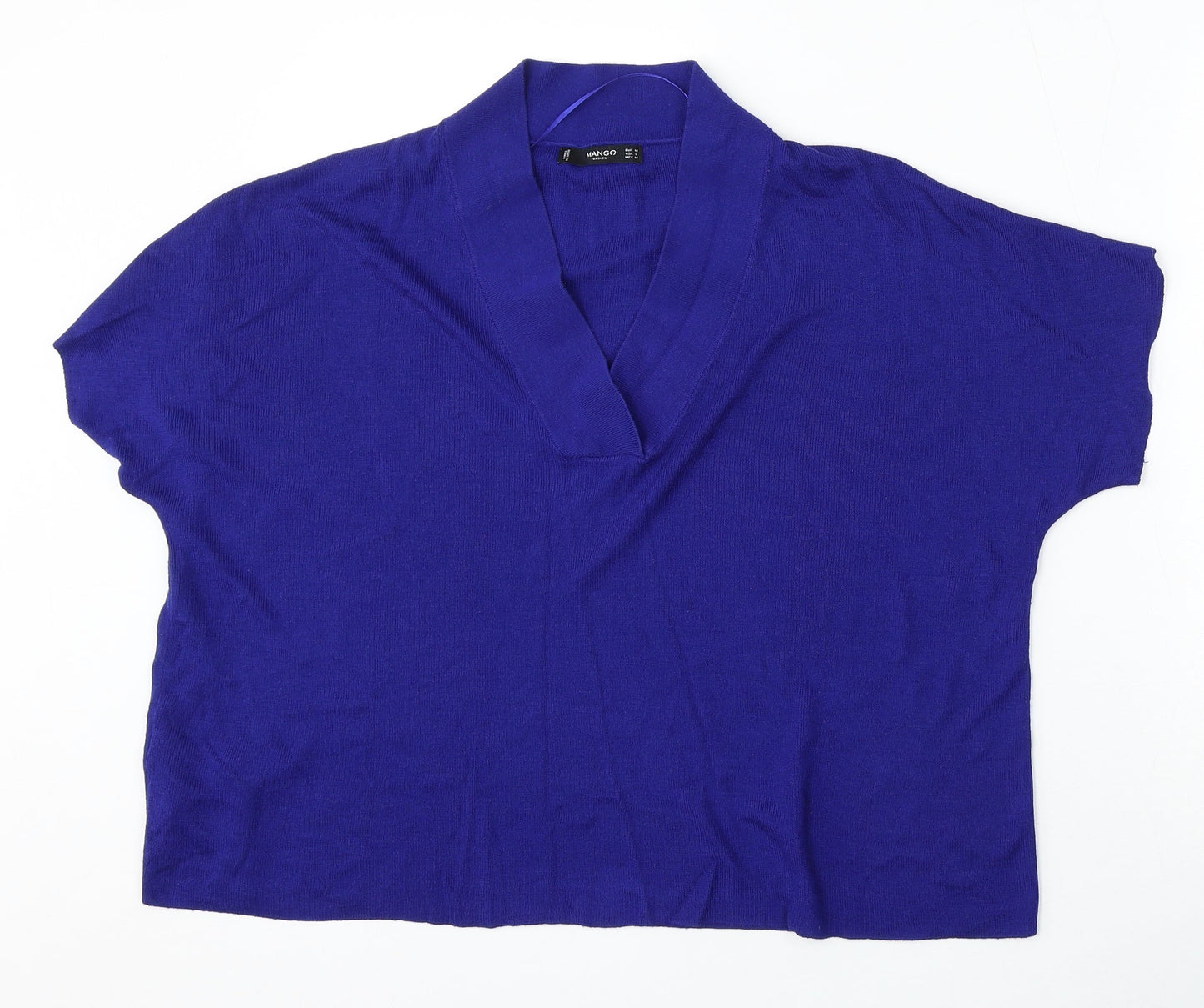 Womens UK Size M Mango Blue Pullover Jumper