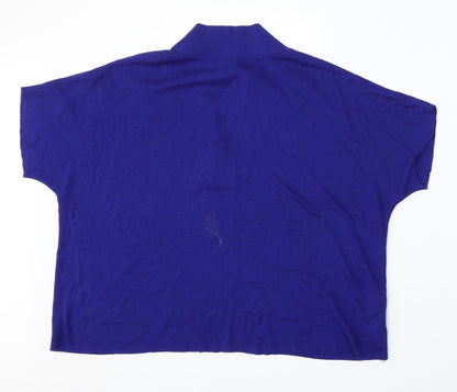 Womens UK Size M Mango Blue Pullover Jumper