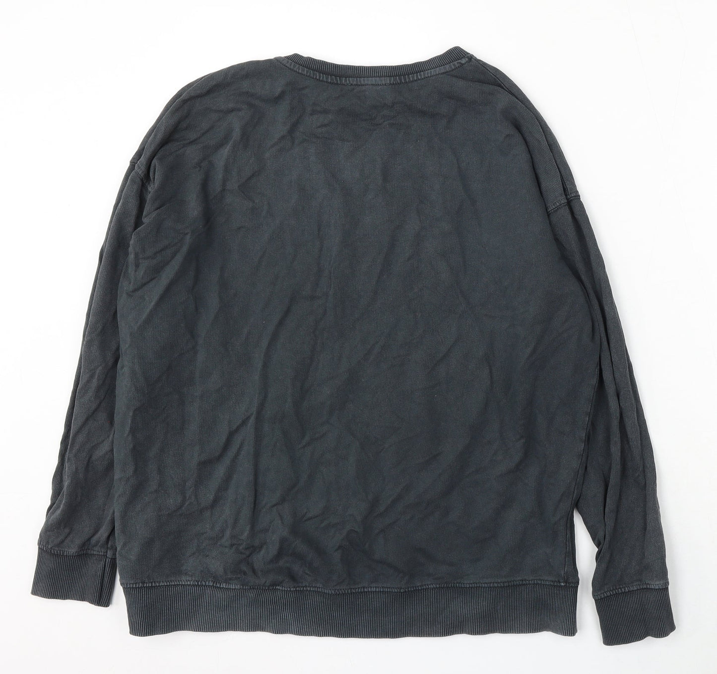 New Look Womens Grey Cotton Pullover Sweatshirt Size S - N.Y.C