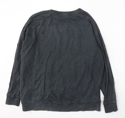 New Look Womens Grey Cotton Pullover Sweatshirt Size S - N.Y.C