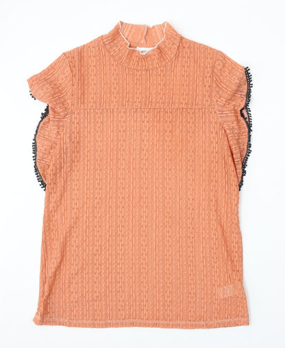 Womens UK Size 12 NEXT Orange Basic Blouse