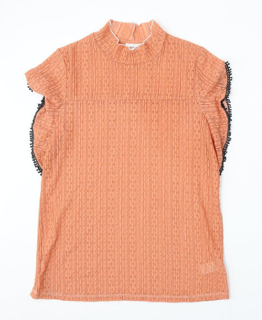 Womens UK Size 12 NEXT Orange Basic Blouse