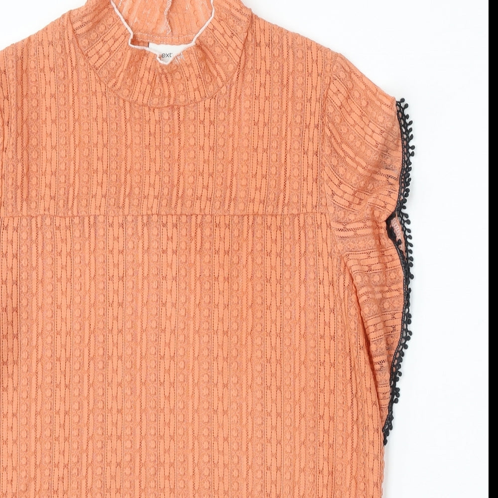 Womens UK Size 12 NEXT Orange Basic Blouse