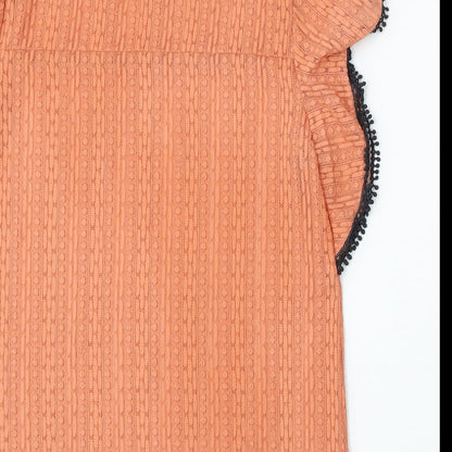 Womens UK Size 12 NEXT Orange Basic Blouse