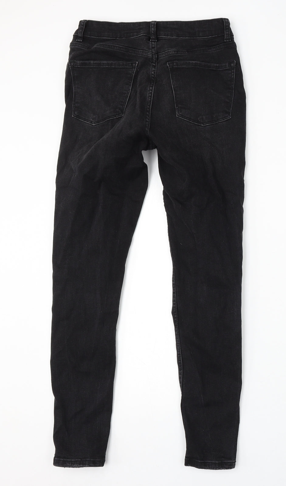 Denim & Co. Womens Black Cotton Skinny Jeans Size 10 L28 in Regular Button