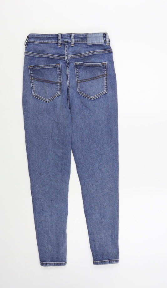 COLLUSION Womens Blue Cotton Skinny Jeans Size 28 in L30 in Regular Button
