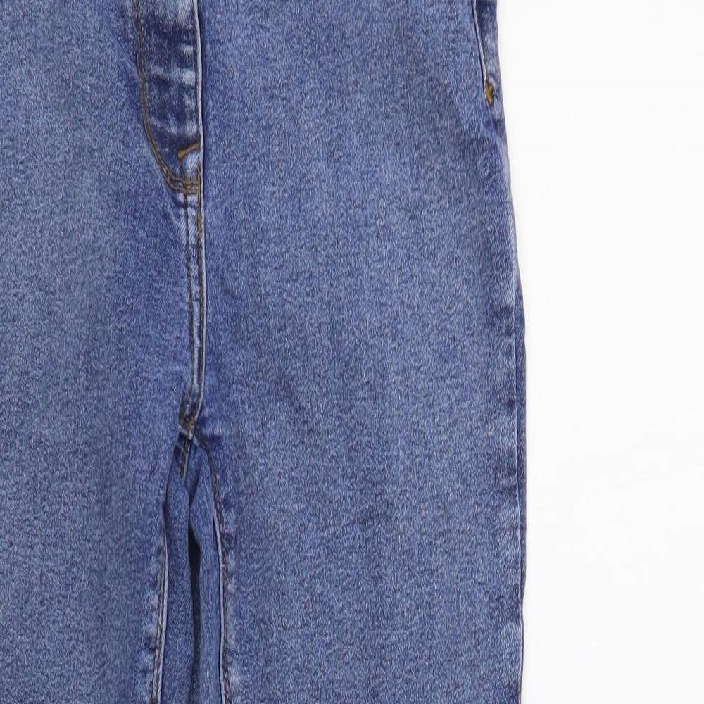 COLLUSION Womens Blue Cotton Skinny Jeans Size 28 in L30 in Regular Button