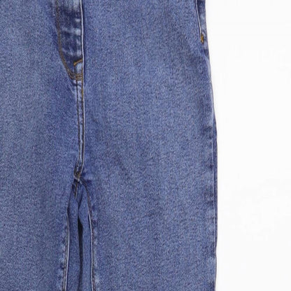 COLLUSION Womens Blue Cotton Skinny Jeans Size 28 in L30 in Regular Button