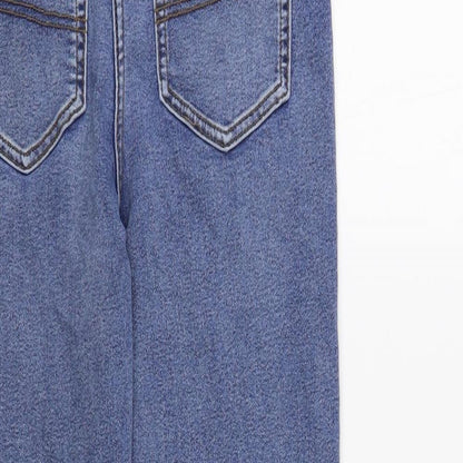 COLLUSION Womens Blue Cotton Skinny Jeans Size 28 in L30 in Regular Button