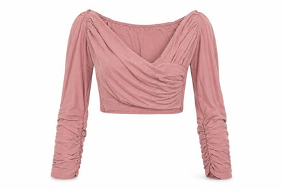Womens UK Size 12 Missi Pink Cropped Blouse
