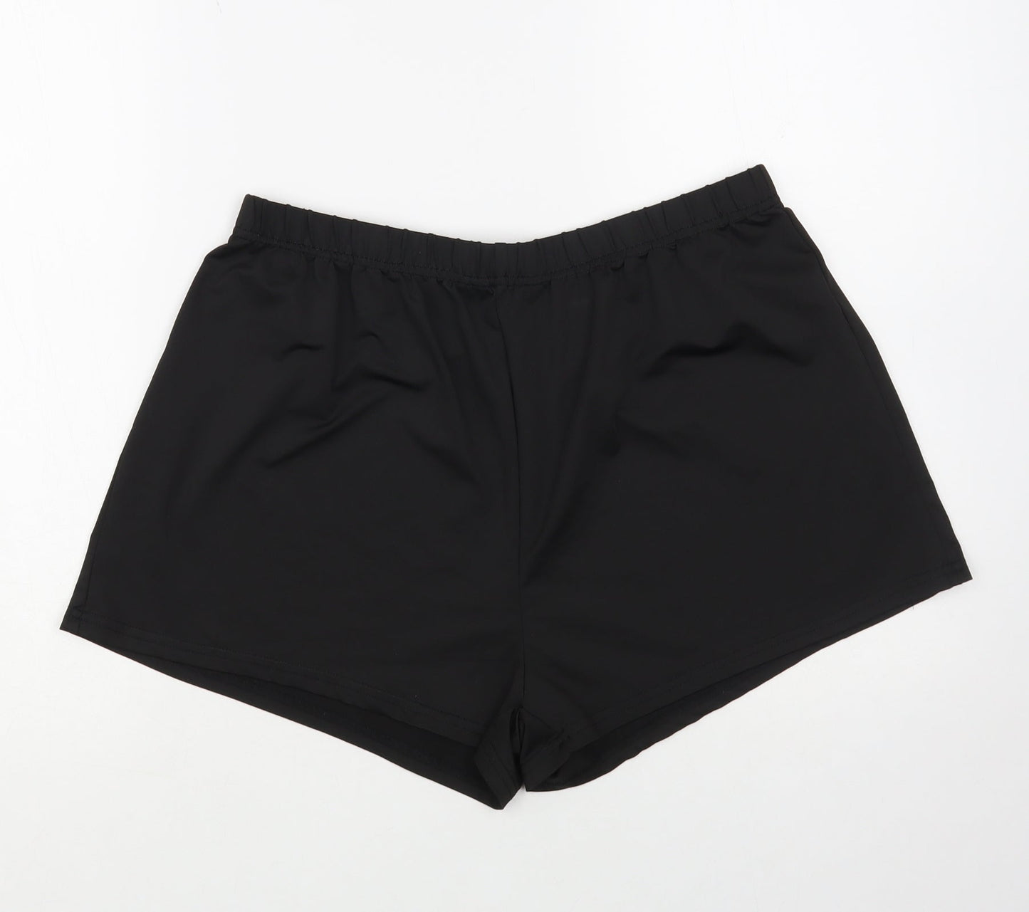 SheIn Womens Black Polyester Sweat Shorts Size XL L3 in Regular Pull On