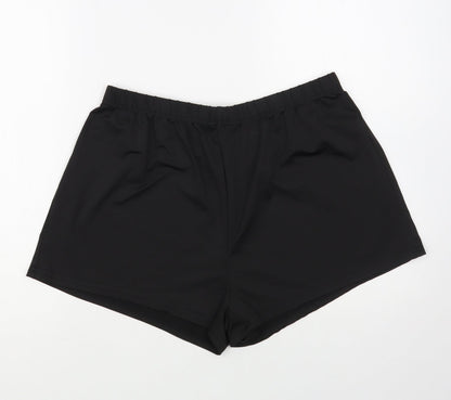 SheIn Womens Black Polyester Sweat Shorts Size XL L3 in Regular Pull On