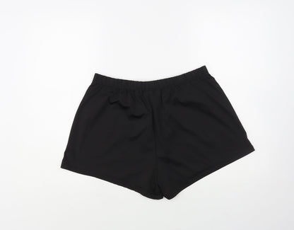 SheIn Womens Black Polyester Sweat Shorts Size XL L3 in Regular Pull On