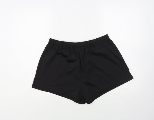 SheIn Womens Black Polyester Sweat Shorts Size XL L3 in Regular Pull On
