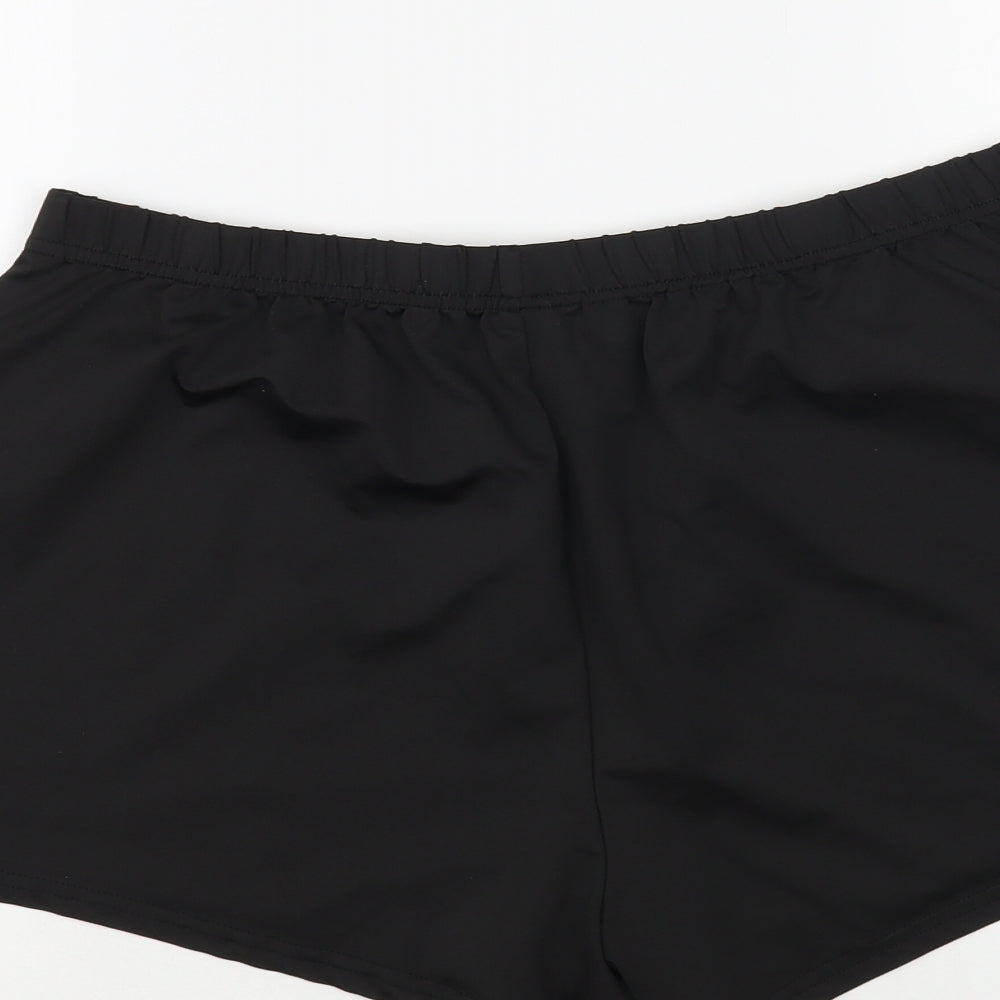 SheIn Womens Black Polyester Sweat Shorts Size XL L3 in Regular Pull On