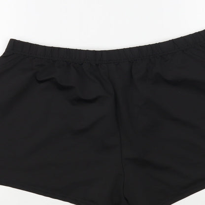 SheIn Womens Black Polyester Sweat Shorts Size XL L3 in Regular Pull On