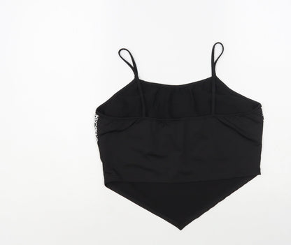 SheIn Womens Black Paisley Polyester Camisole Tank Size XL Round Neck - Cropped Bandana-Style Top